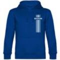 multifanshop Kapuzen Sweatshirt - Bochum - Streifen - Druck weiß - Hoodie