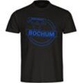 multifanshop Herren T-Shirt - Bochum - Meine Fankurve - Druck blau - Männer