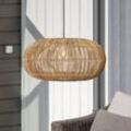 PR Home Außen-Hängeleuchte Zuri, Ø 51 cm, Rattan, Stecker