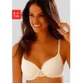 Schalen-BH LASCANA "Nina Dessous", Damen, Gr. 70, Cup F, beige (creme), Spitze, Obermaterial: 80% Polyamid, 20% Elasthan, feminin, BHs BH Bügel-BH Schalen-BH Spitzen-BH Spitzenwäsche T-Shirt-BH, mit Bügel, mit nahtlosen Cups und Spitze seitlich, Dessous