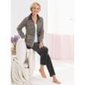 Hausanzug FEEL GOOD Gr. 44/46, grau (steingrau, graphit, bedruckt) Damen Homewear-Sets