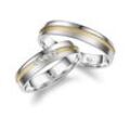 Partnerring MARRYA "Silber Ringe Trauringe Eheringe Partnerringe" Gr. 48, silber (damen ring, silber, gold), Fingerringe, Damen, 48, Silber 925 (Sterlingsilber)