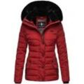 Steppjacke NAVAHOO "Milianaa" Gr. M (38), rot Damen Jacken Edle Winterjacke mit weicher Kunstfell-Kapuze