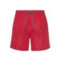 Badeshorts S.OLIVER Gr. M, N-Gr, bunt (hummer, petrol) Herren Badehosen mit Palmen-Design