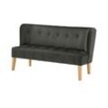 switch Küchensofa Samt Bella ¦ schwarz ¦ Maße (cm): B: 158 H: 90 T: