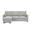 Höffner Ecksofa Simba ¦ silber ¦ Maße (cm): B: 232 H: 87 T: 158