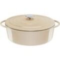 Bräter TEFAL "LOV Schmortopf mit Deckel", beige, B:26,88cm H:17,41cm L:41,96cm Ø:34cm, Töpfe, 34 cm, Induktion, für alle Herdarten geeignet, inkl. E-Book, E25906