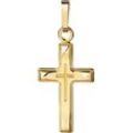 Ketten-Anhänger FIRETTI "Schmuck Geschenk Gold 585 Halsschmuck Anhänger Kreuz", gold (gelbgoldfarben), Schmuckanhänger Damen, Gelbgold 585, 0,47 g Made in Germany