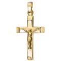 Ketten-Anhänger FIRETTI "Schmuck Geschenk Gold 333 585 750 Halsschmuck Anhänger Kreuz", gold (gelbgoldfarben), Schmuckanhänger, Damen, Gelbgold 585, 0,95 g, Made in Germany