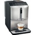 SIEMENS Kaffeevollautomat "EQ300 TF303E07, viele Kaffeespezialitäten, OneTouch-Funktion", schwarz (inox silber metallic), B:25,1cm H:38,3cm T:43,3cm, Kaffeevollautomaten, benutzerfreundliches Display, Keramikmahlwerk, silber metallic