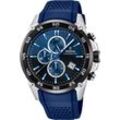 Chronograph FESTINA "The Originals" Armbanduhren blau Herren Quarzuhr, Armbanduhr, Herrenuhr, analog, Tag, Stoppfunktion