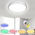 60W led Deckenleuchte Dimmbar mit Fernbedienung Wohnzimmer Lampe, rgb Farbwechsel Sternenhimmel led Rund Deckenlampe, Einstellbar für Schlafzimmer