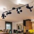 Globo Lighting - Deckenleuchte Deckenstrahler Esszimmerleuchte Spotleuchte Deckenlampen mit verstellbaren Filmspots, Metall schwarz, 4x GU10 Fassung,