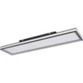 Led Deckenleuchte mit Fernbedienung Deckenlampe schwarz dimmbar Wohnzimmerleuchte Panel cct, Metall Spiegel opal, 24W 1500Lm 2700-4000-6500K, l 80 cm