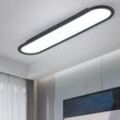 Ganeed - LED-Deckenleuchte Lange Deckenlampe Moderne ultraschlanke Deckenleuchte mit weißem Licht für Schlafzimmer, Küche, Schrank, Flur (Schwarz 70