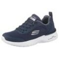 Sneaker SKECHERS "Skech-Air Dynamight - Fast Brake", Damen, Gr. 36, blau (navy), Textil, Synthetik, sportlich, Schuhe, Metallic-Element an der Ferse, Freizeitschuh, Halbschuh, Schnürschuh, Topseller