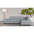 Ecksofa INOSIGN "Ecksofa Cavan mit Ottomane links oder rechts bestellbar", grau, B:270cm H:72cm T:180cm, 100% Polyester, Sofas, L-Form mit Wellenunterfederung, Maße B/T/H: 270/180/72 cm