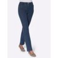 Bequeme Jeans CASUAL LOOKS Gr. 44, Normalgrößen, blau (dunkelblau, stone, washed) Damen Jeans