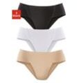 Formslip PETITE FLEUR, Damen, Gr. 32/34, beige (beige, schwarz, weiß), Jersey, Obermaterial: 90% Baumwolle, 10% Elasthan (LYCRA SPORT). Meshfutter: 90% Polyamid, 10% Elasthan, unifarben, Unterhosen, Bodyforming Slip aus elastischer Baumwolle