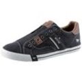 Slip-On Sneaker MUSTANG SHOES, Herren, Gr. 41, grau (anthrazit), Textil, sportlich, Schuhe, Slipper, Sommerschuh, Freizeitschuh zum Schlupfen