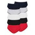 Jazz-Pants Slips PETITE FLEUR Gr. 32/34, bunt (rot, schwarz, weiß, grau, meliert, navy), Damen, Obermaterial: 95% Baumwolle, 5% Elasthan, Unterhosen, aus elastischer Baumwolle