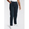 Straight-Jeans KJBRAND "Babsie" Gr. 44, N-Gr, blau (denim stoned) Damen Jeans mit Stretch