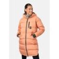 Daunenjacke KARI TRAA "Rongve" Gr. L, orange Damen Jacken im Steppdesign mit langem Schnitt