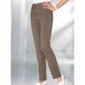 Stretch-Hose CLASSIC BASICS, Damen, Gr. 36, Normalgrößen, grau (taupe), 64% Polyester, 34% Viskose, 2% Elasthan, unifarben, lang, Hosen