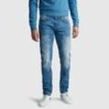 Regular-fit-Jeans PME LEGEND "Legend Nightflight", Herren, Gr. 34, Länge 30, blau (mid blau), Denim/Jeans, Obermaterial: 93% Baumwolle, 6% Polyester, 1% Elasthan, casual, regular fit lang, Jeans, in verschiedenen Waschungen - Regular Fit