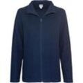 Baumwoll-Fleece-Jacke, marine, 48/50