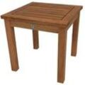 Balkon Beistelltisch Tapan - 40 x 40 x 40 cm - Farbe: Natur - wetterfester Gartentisch aus Eukalyptus-Holz (FSC zertifiziert)