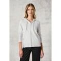 Cardigan CECIL Gr. L (42), soft silver melange Damen Strickjacken mit dekorativer Knopfleiste