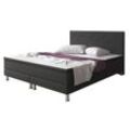 Boxspringbett Esra 140x200 Webstoff Anthrazit