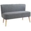 2-Sitzer Stoffsofa Polstersofa Sitzmöbel Loungesofa Holz Schaumstoff Hellgrau 117 x 56,5 x 77 cm