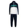 Trainingsanzug SERGIO TACCHINI "ZELMA TRACKSUIT Herren", Herren, Gr. L, blau (navy, weiß, peacock grün), 100% POLYESTER, Sportanzüge, Trainingsanzug Herren, Tracksuit, Retro, Outdoor, Jogging, Streetwear