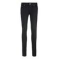 Skinny-fit-Jeans TOMMY JEANS "Tommy Jeans - Jeans Nora Mid Rise Skinny Fit", Damen, Gr. 25, Länge 28, schwarz (denim schwarz), Obermaterial: 90% Baumwolle, 8% Elastomultiester, 2% Elasthan, casual, 7/8-Länge, Jeans, Röhrenjeans aus Baumwollstretch mit mittlerer Leibhöhe