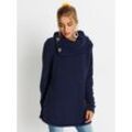 Rollkragenpullover INSPIRATIONEN "Pullover", Damen, Gr. 36, blau (marine), 80% Polyester, 20% Polyacryl, unifarben, Langarm, Pullover