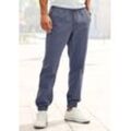 Jogger Pants JOHN DEVIN "Jogg Pants", Herren, Gr. S (44/46), N-Gr, blau (graublau), Web, Obermaterial: 97% Baumwolle, 3% Elasthan, unifarben, casual, bequem lang, Hosen, aus elastischer Baumwoll-Qualität