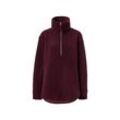 Oversized Teddypullover - Bordeaux - Gr.: M