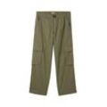 TOM TAILOR Jungen Cargo Hose mit Bio-Baumwolle, grün, Uni, Gr. 134