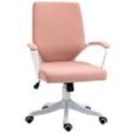 Bürostuhl Schreibtischstuhl Home-Office-Stuhl Rosa+Weiß 62x69x92-102 cm