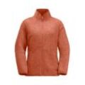 Fleecejacke JACK WOLFSKIN "HIGH CURL JACKET W", Damen, Gr. L (42/44), rot (warm, amber), Hauptmaterial: 100% Polyester; Futter: 100% Polyester (recycled), Jacken