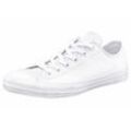 Sneaker CONVERSE "Chuck Taylor Basic Leather Ox Monocrome" Gr. 37,5, weiß Schuhe