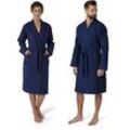 Kimono MÖVE "Homewear" Gr. XXXL, blau (dunkelblau), XXXL, Piquu00e9, Hausmäntel, Piquée-Oberfläche