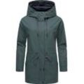 Outdoorjacke RAGWEAR "Urbanna Remake" Gr. L (40), grün (dunkelgrün) Damen Jacken stylische Übergangsjacke aus recycelten Materialien