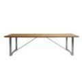 Brafab Gotland Loungetisch Stahl/Teak Silber/Natur 150x65 cm