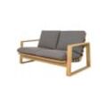 Cane-Line Endless Soft 2-Sitzer Sofa Teak/Rope Grey inkl. Kissen Set