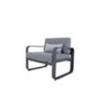 MWH Widero Single Sofa Aluminium/Olefin matt grey inkl. Kissen