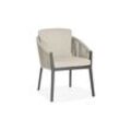 SUNS AVERO Dining Chair Aluminium/Seil Fishbone weaving Matt royal grey