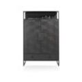 XOOON Capella Schrank Eichenfurnier Onyx/Metallgestell schwarz 115x42 cm